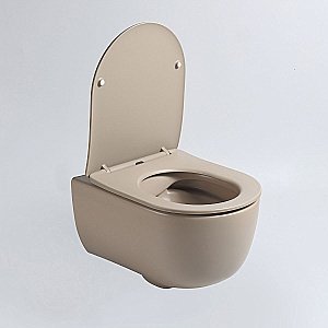 Унитаз Vincea Evo VT1-34SMC безободковый, с крышкой микролифт, капучино матовый купить в интернет-магазине Sanbest