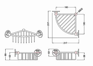 Полка Burlington A22 CHR хром купить в интернет-магазине сантехники Sanbest