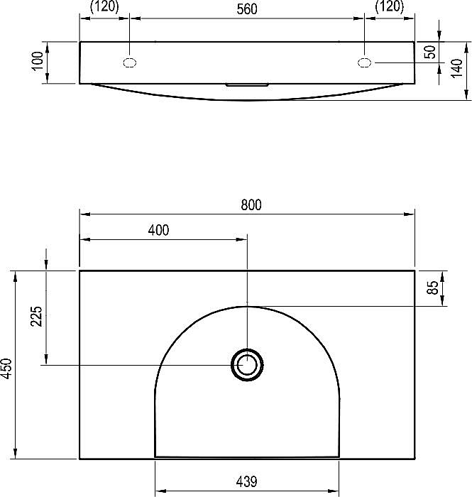 Раковина Ravak Lite XJX01380000 белый купить в интернет-магазине Sanbest