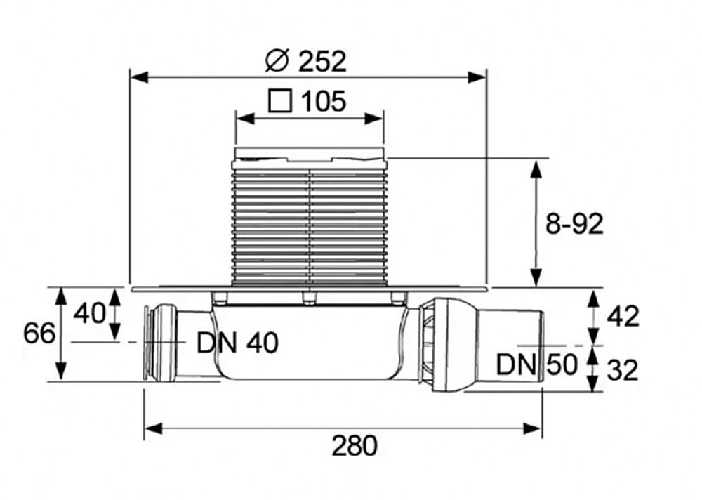Душевой трап TECE TECEdrainpoint S 110 3601100 купить в интернет-магазине Sanbest