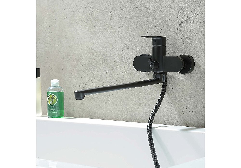 Cмеситель для ванны Aquatek Ника AQ1842MB черный матовый купить в интернет-магазине сантехники Sanbest