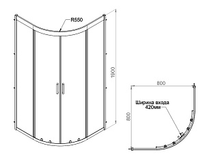 Душевой уголок AM.PM Gem W90G-401-080WT 80х80 купить в интернет-магазине Sanbest