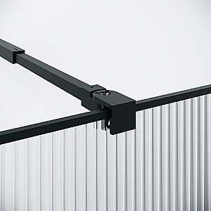 Душевая перегородка Niagara Nova 100 NG-481-10FBLACK профиль черный матовый/стекло рифленое купить в интернет-магазине Sanbest