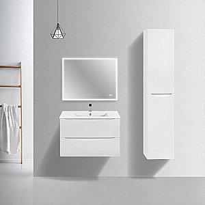 Тумба с раковиной Vincea Mia Slim 800 G.White для ванной в интернет-магазине Sanbest