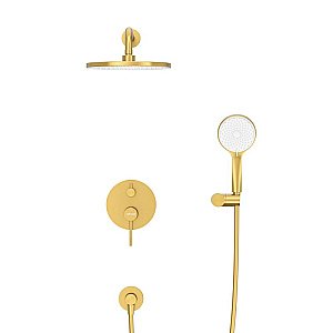 Душевая система Cezares RELAX-DSET-BORO брашированное золото купить в интернет-магазине сантехники Sanbest