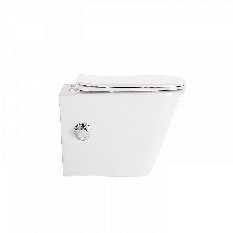 Унитаз BelBagno Due BB3103CHR-BS/SC безободковый, с крышкой микролифт купить в интернет-магазине Sanbest