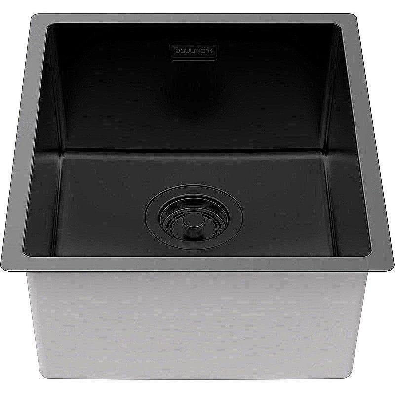 Кухонная мойка Paulmark Lassan 38 LA38-MBN черная матовая купить в интернет-магазине сантехники Sanbest