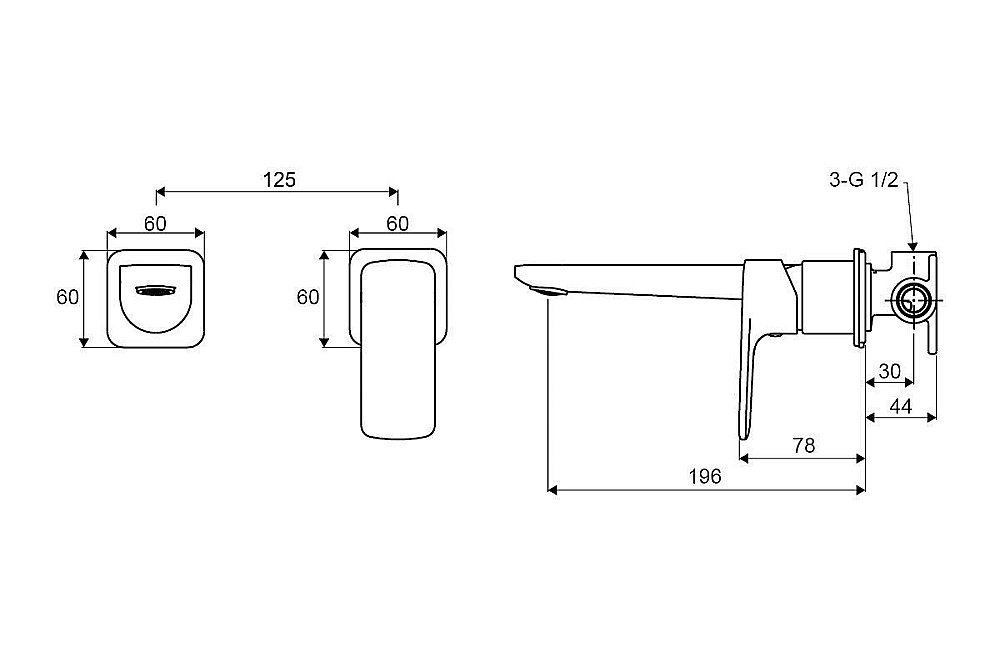 Смеситель для душа Excellent Keria 2014 BL купить в интернет-магазине сантехники Sanbest