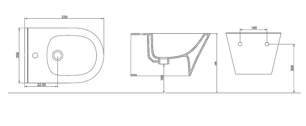 Биде Boheme Avva 974-MW белое матовое купить в интернет-магазине Sanbest