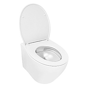 Унитаз подвесной Azario Keras AZ-99046W белый, безободковый, с крышкой микролифт купить в интернет-магазине Sanbest