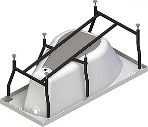 Ванна с гидромассажем Радомир Миранда 2-80-2-1-0-209 168х95 РЕЛАКС ХРОМ белая, левосторонняя купить в интернет-магазине Sanbest