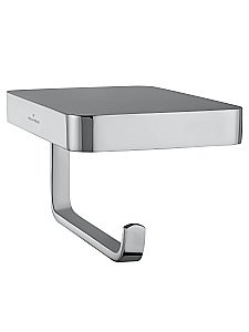Держатель для туалетной бумаги с полкой WONZON & WOGHAND FLAT WW-9736 хром купить в интернет-магазине сантехники Sanbest