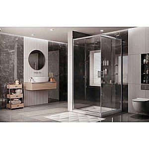 Душевой уголок Ambassador Kingston 14011119 80х80 стекло прозрачное/профиль хром купить в интернет-магазине Sanbest