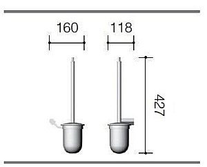 Ерш стекло к стене WATTEAU (127) купить в интернет-магазине сантехники Sanbest