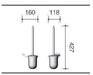 Ерш стекло к стене WATTEAU (127) купить в интернет-магазине сантехники Sanbest