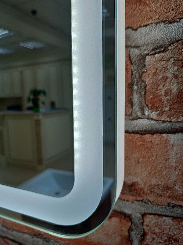 Зеркало LED Misty 3 Неон 80x50 сенсор на зеркале в ванную от интернет-магазине сантехники Sanbest