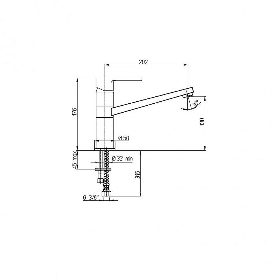 Смеситель для кухни PAINI Le Mans 90CR573GMLMKM хром купить в интернет-магазине сантехники Sanbest