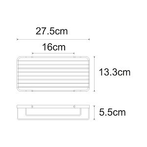 Полка металлическая WasserKraft K-722WHITE купить в интернет-магазине сантехники Sanbest