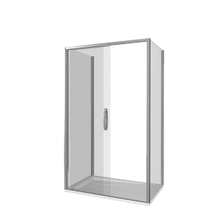 Душевой уголок Good Door Antares WTW+SP+SP 130х100 стекло прозрачное/профиль хром купить в интернет-магазине Sanbest