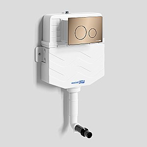 Смывной бачок скрытого монтажа WasserKraft Aller 10TLT.031.ME.RG02 с кнопкой розовое золото купить в интернет-магазине сантехники Sanbest