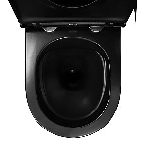 Унитаз подвесной Azario Grado 4551+AZ-0046N-MB с инсталляцией Loranto безободковый, с сиденьем микролифт, черный матовый купить в интернет-магазине Sanbest