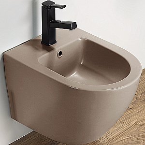 Биде подвесное CeramaLux NC В2342BDMC капучино матовое купить в интернет-магазине Sanbest