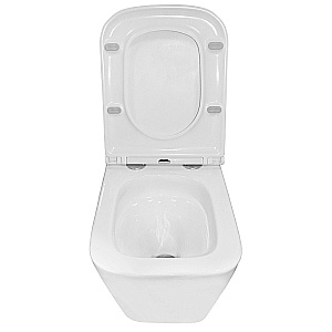 Унитаз подвесной Azario Teramo AZ-0052-UQ3 белый, безободковый, с крышкой микролифт, слив торнадо купить в интернет-магазине Sanbest