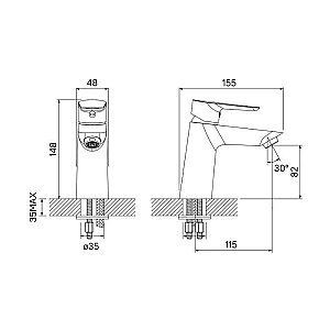 Смеситель для раковины IDDIS Cloud CLOSB00i01 купить в интернет-магазине сантехники Sanbest