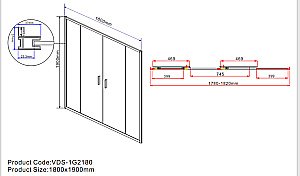 Душевая дверь Vincea Garda VDS-1G2180CH 180 купить в интернет-магазине Sanbest