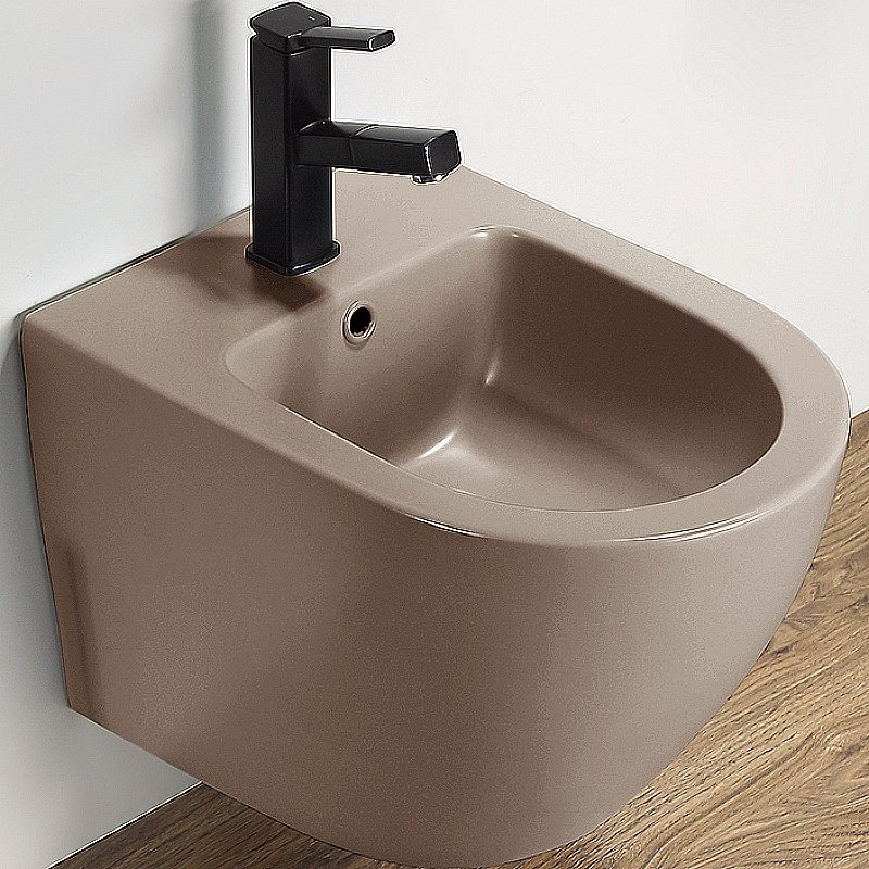 Биде подвесное CeramaLux NC В2342BDMC капучино матовое купить в интернет-магазине Sanbest