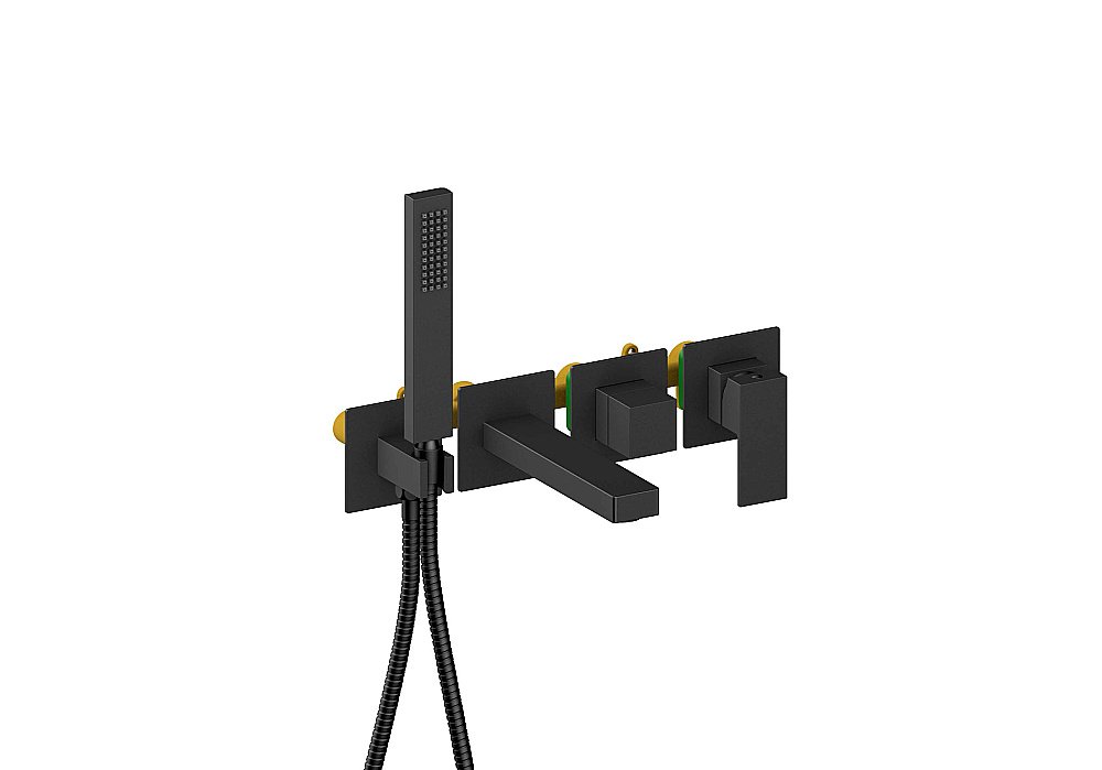 Смеситель для ванны Aquatek Либра AQ1644MB черный матовый купить в интернет-магазине сантехники Sanbest