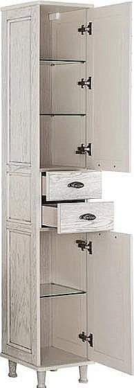 Пенал Aquanet Тесса 35 жасмин/серебро для ванной в интернет-магазине сантехники Sanbest