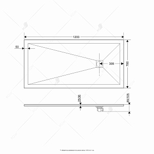 Душевой поддон RGW ST-G Stone Tray 70x120 купить в интернет-магазине Sanbest