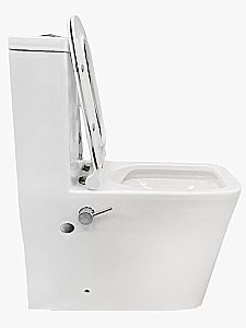 Унитаз-моноблок с функцией биде Laguraty 9056AC белый, безободковый, с крышкой микролифт купить в интернет-магазине Sanbest