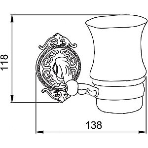 Стакан Hayta Gabriel Classic Gold купить в интернет-магазине сантехники Sanbest