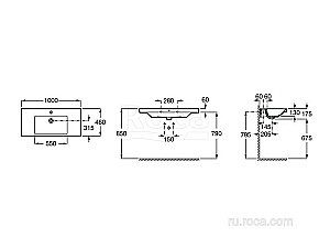 Раковина Roca The Gap 100 3270MA000 белая купить в интернет-магазине Sanbest