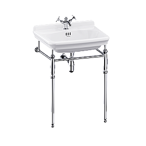 Консоль с раковиной Burlington Guild 62 с 1-им отверстием, хром для ванной в интернет-магазине сантехники Sanbest
