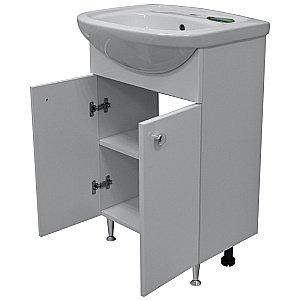 Тумба с раковиной Loranto Моника New CS00076239 55 раковина Арго 55, белая для ванной в интернет-магазине Sanbest