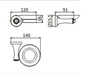 Мыльница CeramaLux Valencia 88504G золото купить в интернет-магазине сантехники Sanbest
