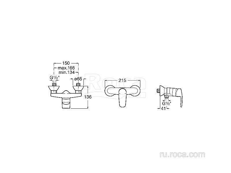 Смеситель для душа Roca Monodin-N 5A2198C0M купить в интернет-магазине сантехники Sanbest