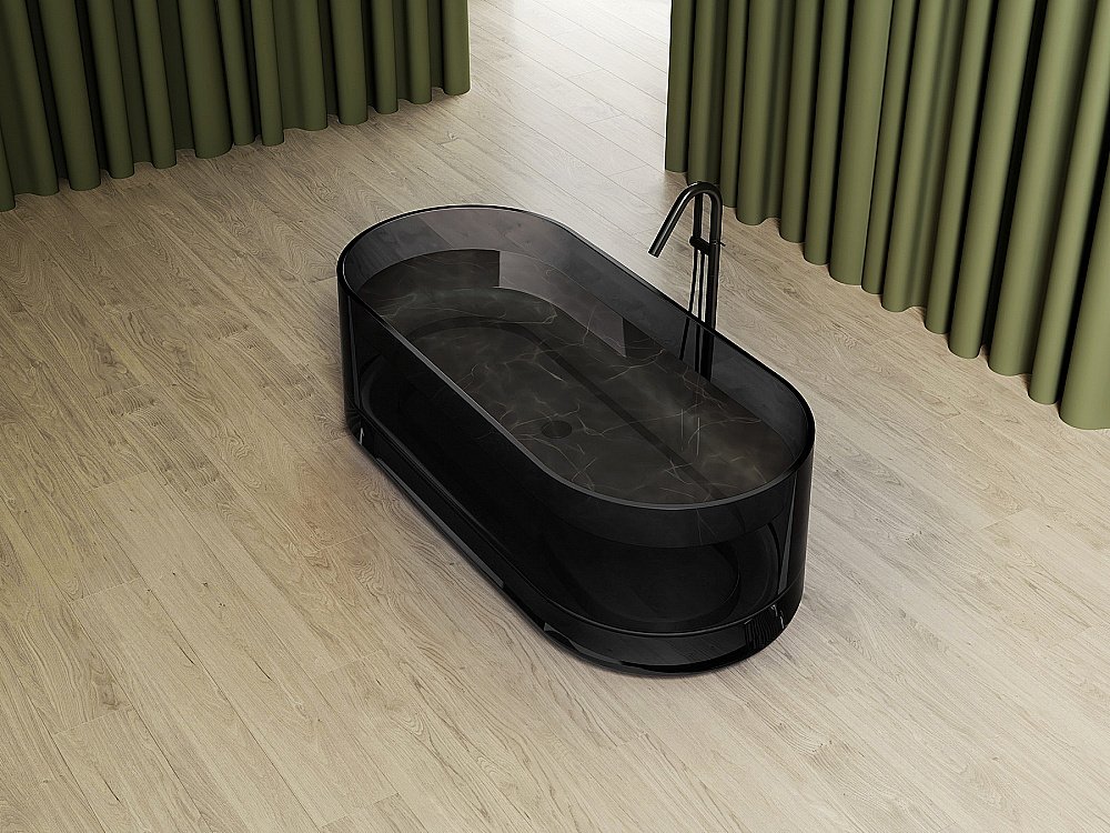 Ванна Abber 170х75 AT9708Onyx черная купить в интернет-магазине Sanbest