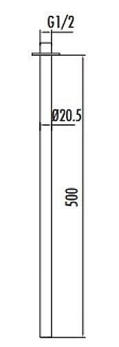 Держатель верхнего душа CREAVIT A13 купить в интернет-магазине сантехники Sanbest
