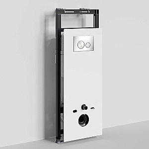 Инсталляция для унитаза WasserKraft Salm 27TLT.010.ME.WH.BN02 белая панель/кнопка никель купить в интернет-магазине сантехники Sanbest