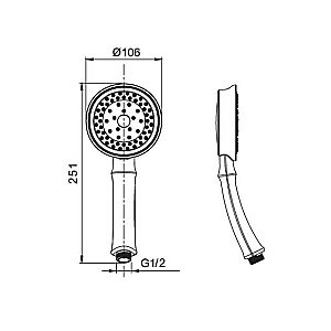 Душевая лейка Caprigo Parts 99-506-VOT купить в интернет-магазине сантехники Sanbest