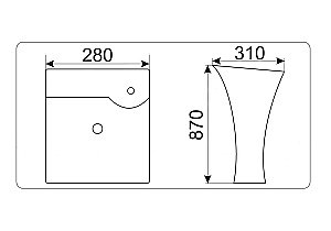Раковина напольная Ceramalux N 28 M9012 белая купить в интернет-магазине Sanbest