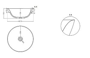 Раковина врезная сверху столешницы Salini MAREA 03 1802203M 41,5 из искусственного камня S-Stone, белая матовая купить в интернет-магазине Sanbest
