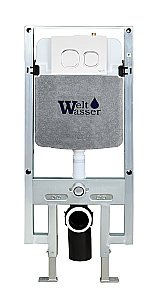 Унитаз с инсталляцией WeltWasser AMBERG 497 ST + SALZBACH 041 MT-GR + AMBERG RD-MT CR купить в интернет-магазине Sanbest