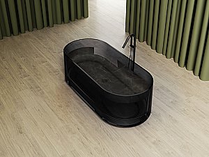 Ванна Abber 170х75 AT9708Onyx черная купить в интернет-магазине Sanbest