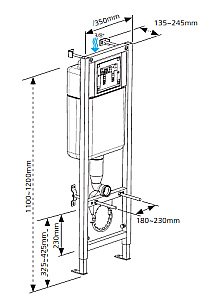 Инсталляция для унитаза Taliente BCM 536 Aqua+ 10011945 купить в интернет-магазине сантехники Sanbest