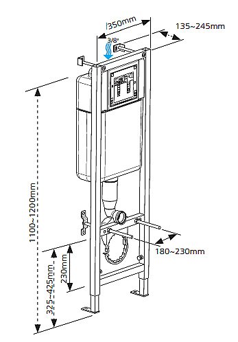 Инсталляция для унитаза Taliente BCM 536 Aqua+ 10011945 купить в интернет-магазине сантехники Sanbest